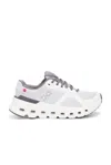 On Cloudrunner 2 Sneaker In Frost & White