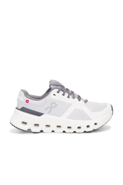 On Cloudrunner 2 Sneaker In Frost & White