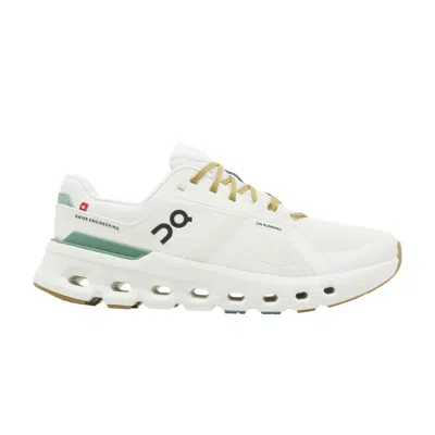 Pre-owned On Cloudrunner 2 'undyed Green' In White