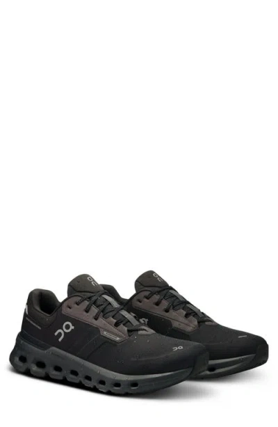 On Cloudrunner 2 Waterproof Running Shoe In Magnet/black