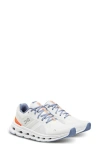 On Cloudrunner Running Shoe In Undyed White/flame