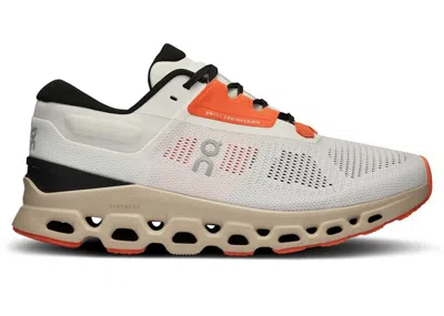 Pre-owned On Cloudstratus 3 Orange (women's) Sneakers In Undyed White/sand