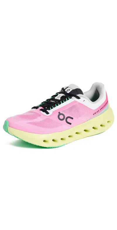 ON CLOUDSURFER NEXT 1 SNEAKERS PINK/LIMELIGHT