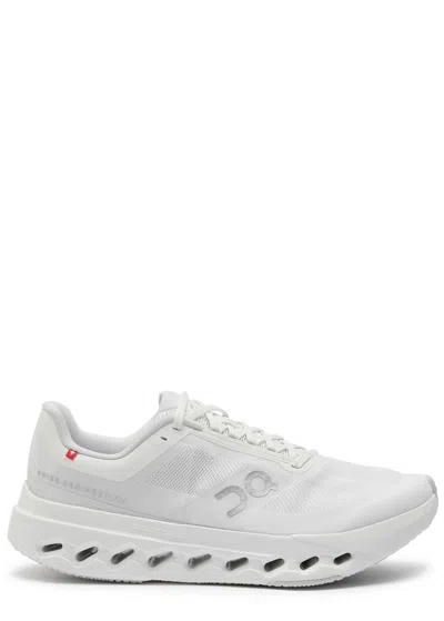 On Cloudsurfer Next Mesh-knit Sneakers In White