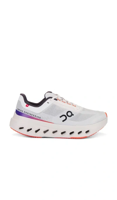On Cloudsurfer Next Sneaker In White/flame