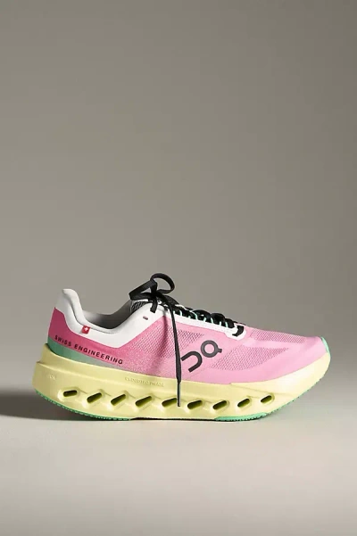 On Cloudsurfer Next Sneakers In Pink/limelight