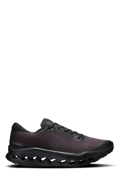 On Cloudsurfer Trail 2 Waterproof Trail Running Shoe In Black