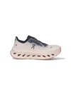 On Low Top Sneakers With Mesh Upper And Rubber Outsole In White
