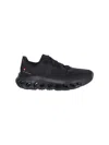 On Low Top Sneakers With Mesh Upper And Rubber Outsole In Black