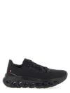 On Low Top Sneakers With Mesh Upper And Rubber Outsole In Black