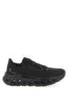 On Low Top Sneakers With Mesh Upper And Rubber Outsole In Black