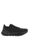 On Low Top Sneakers With Mesh Upper And Rubber Outsole In Black