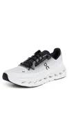 On Cloudtilt Stretch-knit Sneakers In Black Ivory