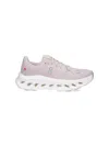 On Soft Pink Fabric Sneakers With Ctrasting Embroidered Logos In Neutral