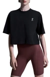 On Club Boxy-t Cott Graphic T-shirt In Black