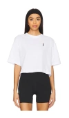 On Club Boxy-t Cott Graphic T-shirt In 白色
