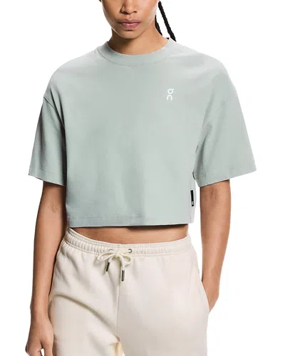 On Club Boxy-t Cott Graphic T-shirt In Gray