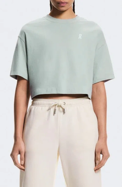 On Club Boxy-t Cott Graphic T-shirt In Gray