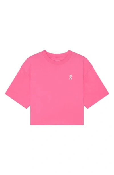 On Club Boxy-t Cott Graphic T-shirt In Pink