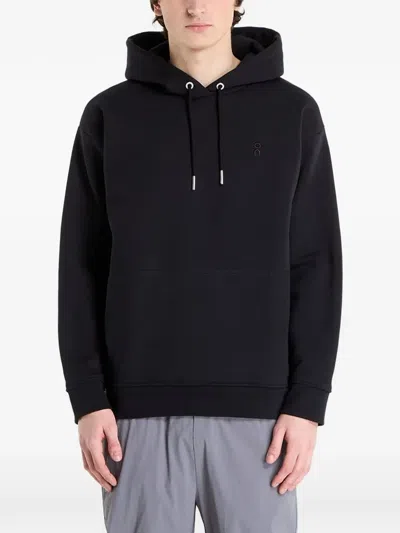 On Club Collective Drawstring Hoodie In Black