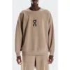 On Club Crewneck Cott Blend Sweatshirt In Brown