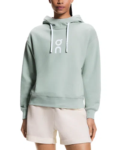 On Club Oversize Organic Cott Blend Hoodie In Green