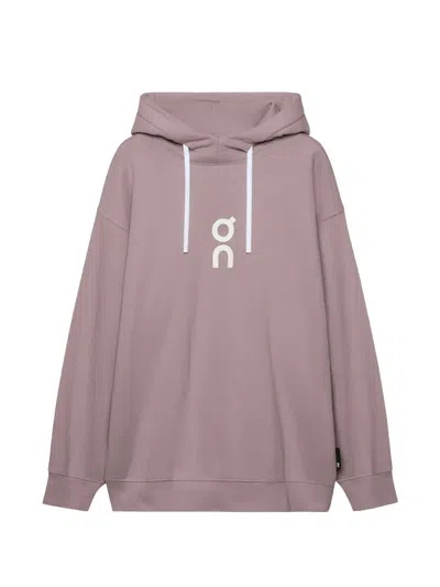 On Club Logo-print Hoodie In Purple