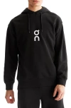 On Club Tennis Logo-print Cott-blend Jersey Hoodie In Black