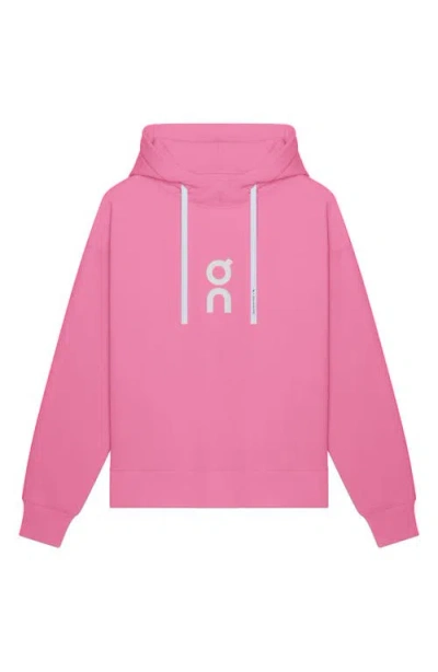 On Club Oversize Organic Cott Blend Hoodie In Bubblegum
