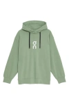 On Club Oversize Organic Cott Blend Hoodie In Fern