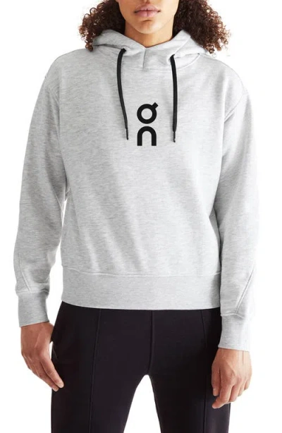 On Club Oversize Organic Cott Blend Hoodie In Gray