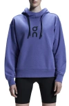 On Club Oversize Organic Cott Blend Hoodie In Iris