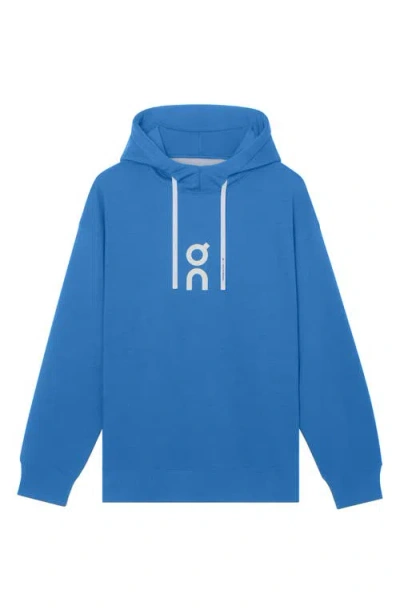 On Club Oversize Organic Cott Blend Hoodie In Blue
