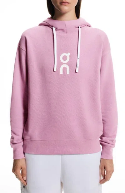 On Club Oversize Organic Cott Blend Hoodie In Pink