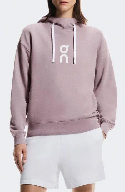 On Club Oversize Organic Cott Blend Hoodie In Pink