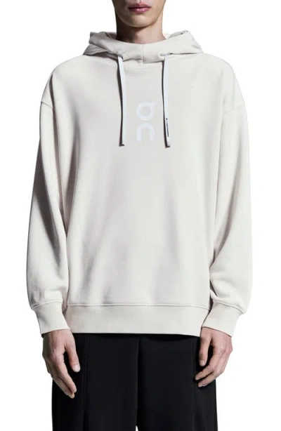 On Club Oversize Organic Cott Blend Hoodie In Silver