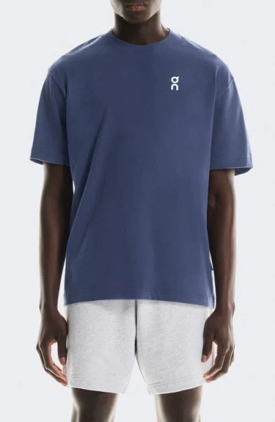 On Club T Oversize Organic Cott T-shirt In Purple