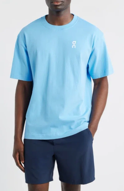 On Club T Oversize Organic Cott T-shirt In Blue