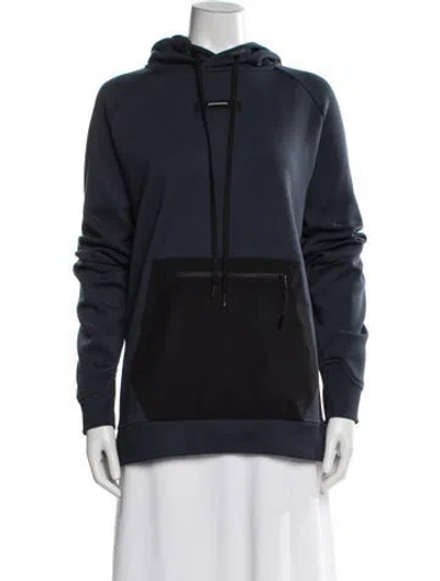 Pre-owned On Colorblock Pattern Crew Neck Sweater In Blue