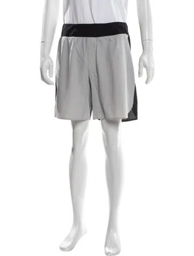 Pre-owned On Colorblock Pattern Jogger Shorts In Gray
