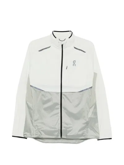 On Colour-block Running Jacket In White