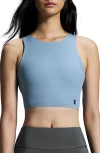 On Core 2-in-1 Crop Performance Tank In Chambray
