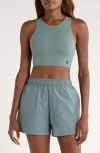On Core 2-in-1 Crop Performance Tank In Blue