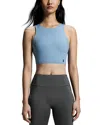 On Core 2-in-1 Crop Performance Tank In Chambray