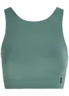 On Core 2 In 1 Stretch-jersey Crop Top In Green