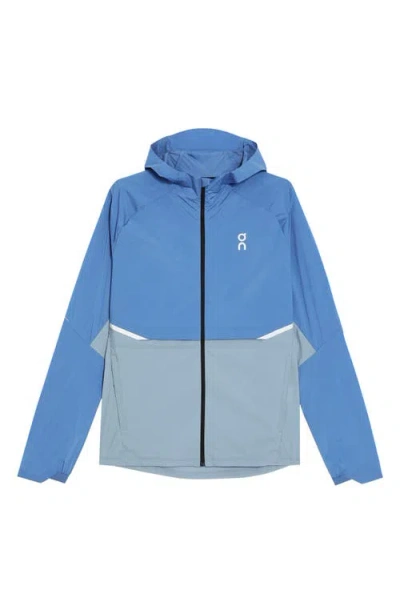 On Core Hooded Packable Running Jacket In Fjord/coast