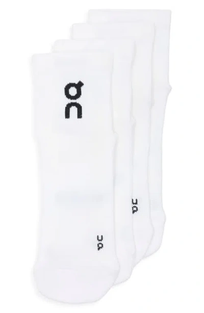 On Core Mid 2-pack Run Socks In White