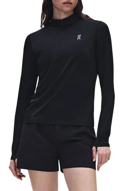 On Core Quarter Zip Performance Top In Black