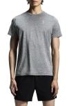 On Core Crewneck Logo Tee In Heather Gray