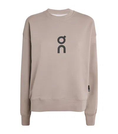 On Cott-blend Club Crew Sweatshirt In Neutral